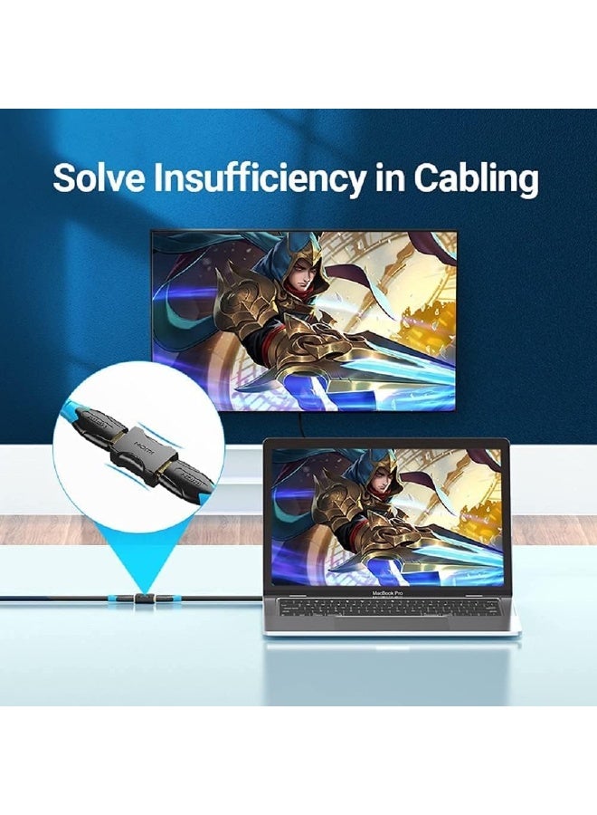 Salab HDMI Female to Female Coupler Joiner Gender Changer Extender Connector HDMI Connector (Black) - Image 3